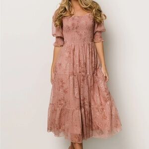 Baltic Born Women’s Mauve and Gold Midi Dress